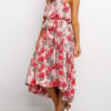 Sleeveless High Low Floral Maxi Dresses - Image 5