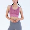 Solid Breathable Shockproof Yoga Tank Tops - Image 3