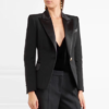 Solid Deep V-Neck Long Sleeve Coat