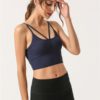 Spaghetti Strap U Neck Cropped Cami Sports Top - Image 2