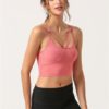 Spaghetti Strap U Neck Cropped Cami Sports Top - Image 3