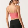 Spaghetti Strap U Neck Cropped Cami Sports Top - Image 4