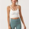 Spaghetti Strap U Neck Cropped Cami Sports Top - Image 6