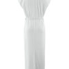 Split Belt Cotton Blend Maxi Dresses - Image 4