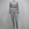 Sports Cropped Suit Sweatshirt And Sweatpants Jogging - Image 6