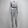 Sports Cropped Suit Sweatshirt And Sweatpants Jogging - Image 7