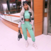 Sports Cropped Suit Sweatshirt And Sweatpants Jogging - Image 9