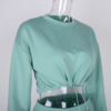 Sports Cropped Suit Sweatshirt And Sweatpants Jogging - Image 5