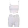 Sporty Sleeveless Lace 2 Pieces Set - Image 5