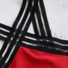 Striped Patchwork Solid One Piece Swimsuits - Image 10
