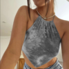 Tie Dye Print Sexy Sleeveless Crop Tops - Image 2