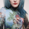 Vintage Fairy Print Dress Two Pieces Set - Image 2