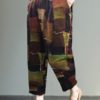 Wide-Legged Elastic Waist Geometric Print Trousers - Image 2