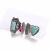 3pcs/Set Boho Vintage Punk Stone Midi Finger Rings