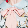 Bodycon Printed Long Sleeves Lace Up Casual Embellished Collar Slim Fit Dress - Image 3
