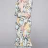 Bodycon Printed Long Sleeves Lace Up Casual Embellished Collar Slim Fit Dress - Image 2