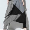 Casual Drop-Crotch Patchwork Harem Pants - Image 5