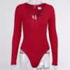 Casual Fashion Long Sleeve O Neck T-shirt Jumpsuits - Image 12