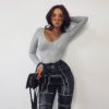 Casual Fashion Long Sleeve O Neck T-shirt Jumpsuits - Image 9