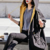 Casual Hooded Long Sleeve Drawsring Coat - Image 3