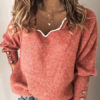 Casual Pullover V Neck Long Sleeves Sweaters