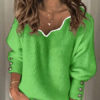 Casual Pullover V Neck Long Sleeves Sweaters - Image 4