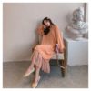 Casual V-Neck Loose Elegant Sweater Dress - Image 4