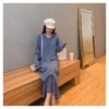Casual V-Neck Loose Elegant Sweater Dress - Image 9