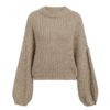 Casual long lantern sleeve jumper pullover loose solid sweater