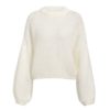 Casual long lantern sleeve jumper pullover loose solid sweater - Image 2
