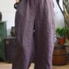 Elastic Waist Casual Loose Wide Leg Pants - Image 4