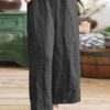 Elastic Waist Casual Loose Wide Leg Pants - Image 6