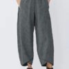 Elastic Waist Striped Harem Pants
