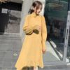 Elegant Half-turtleneck Loose Sweater Dress - Image 2
