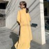 Elegant Half-turtleneck Loose Sweater Dress - Image 3