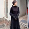 Elegant Half-turtleneck Loose Sweater Dress - Image 4
