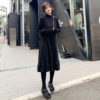 Elegant Half-turtleneck Loose Sweater Dress - Image 5