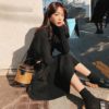 Elegant Loose A-line Ruffles Knitted Pullover Vestidos Sweater Dress - Image 5