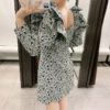 Elegant Ruffle  Puff Long Sleeve Mini Dress - Image 2
