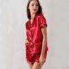 Elegant Solid V Neck Nightwear - Image 4
