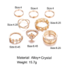 Elegant Twist Finger Rings Fashion Crystal Shiny Jewelry Gifts - Image 2