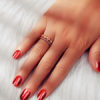 Engagement Rings Rose Rhinestone Decor Open Cuff Finger Jewelry - Image 3
