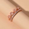 Engagement Rings Rose Rhinestone Decor Open Cuff Finger Jewelry - Image 6