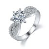 Fashion Crystal Rings Big Cubic Zircon Wedding Ring - Image 2