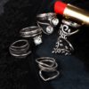 Flower Leaves Crystal Rings Party Jewelry 8 PCS/Lot - Image 9