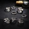 Flower Leaves Crystal Rings Party Jewelry 8 PCS/Lot - Image 6