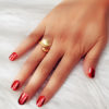 Gold Rings Open Cuff Leaf Shaped Jewelry