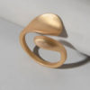 Gold Rings Open Cuff Leaf Shaped Jewelry - Image 2