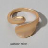 Gold Rings Open Cuff Leaf Shaped Jewelry - Image 4