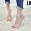 High Heel Sandal - Acrylic Ankle and Toe Strap - Image 6